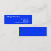 スキニープロフェッショナルプレインブルービジネスカード スキニー名刺 (正面/裏面)