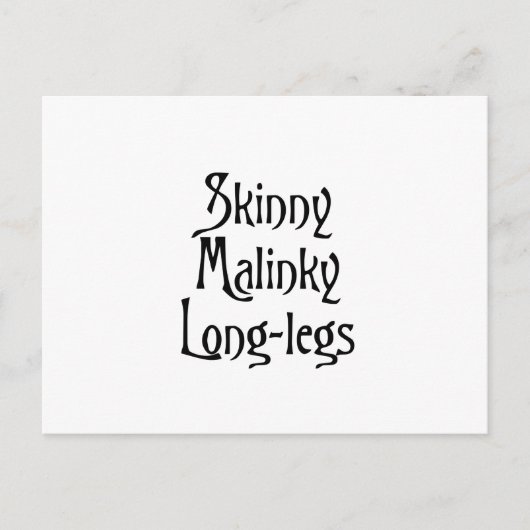 スキニーマリンキロングレッグおもしろいスコットランドバーター ポストカード (正面)