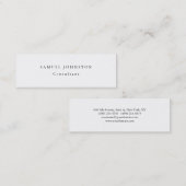 スキニーミニマリストプレーンシンプルプロフェッショナル スキニー名刺 (正面/裏面)