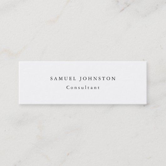 スキニーミニマリストプレーンシンプルプロフェッショナル スキニー名刺 (正面)