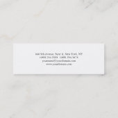 スキニーミニマリストプレーンシンプルプロフェッショナル スキニー名刺 (裏面)