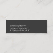 スキニーモダングレイ金ゴールドカラーエージェント名刺 スキニー名刺 (裏面)