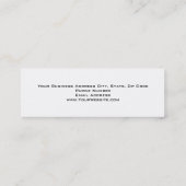 スキニーモダンプレーンシンプルピンクホワイト美容師 スキニー名刺 (裏面)