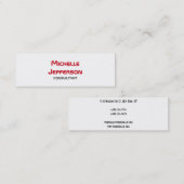 スキニーモダンプレーン赤白 スキニー名刺 (正面/裏面)