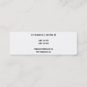 スキニーモダンプレーン赤白 スキニー名刺 (裏面)