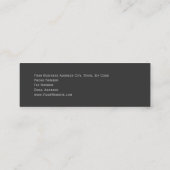 スキニーモダンレッドグレイシンプルプレーン名刺 スキニー名刺 (裏面)