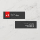 スキニーモノグラムグレーレッドコンサルタントの名刺 スキニー名刺 (正面/裏面)