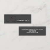 スキニーモノグラムコンサルタントDark Gray名刺 スキニー名刺 (正面/裏面)