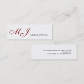 スキニーモノグラムホワイトレッドスクリプト名刺 スキニー名刺 (正面/裏面)