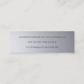 スキニーモノグラム赤モダン灰色 スキニー名刺 (裏面)