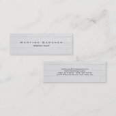 スキニーユニークグモダンレーウォールミニマリスト スキニー名刺 (正面/裏面)