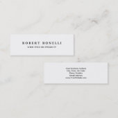 スキニーユニークプレーン白クリーン判読 スキニー名刺 (正面/裏面)