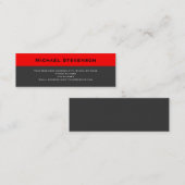 スキニーレッドグレーコンサルタントの名刺 スキニー名刺 (正面/裏面)