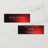 スキニーレッド背景メイクアップアーティスト名刺 スキニー名刺 (正面/裏面)