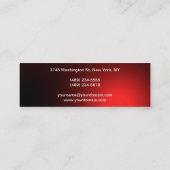 スキニーレッド背景メイクアップアーティスト名刺 スキニー名刺 (裏面)