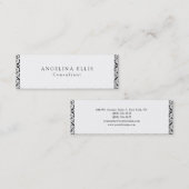 スキニーヴィンテージフラワー白黒プロフェッショナル スキニー名刺 (正面/裏面)