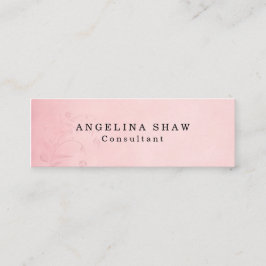 スキニーヴィンテージルックフラワーピンクプロフェッショナル スキニー名刺