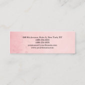 スキニーヴィンテージルックフラワーピンクプロフェッショナル スキニー名刺 (裏面)