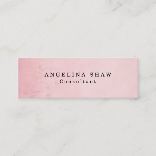 スキニーヴィンテージルックフラワーピンクプロフェッショナル スキニー名刺 (正面)