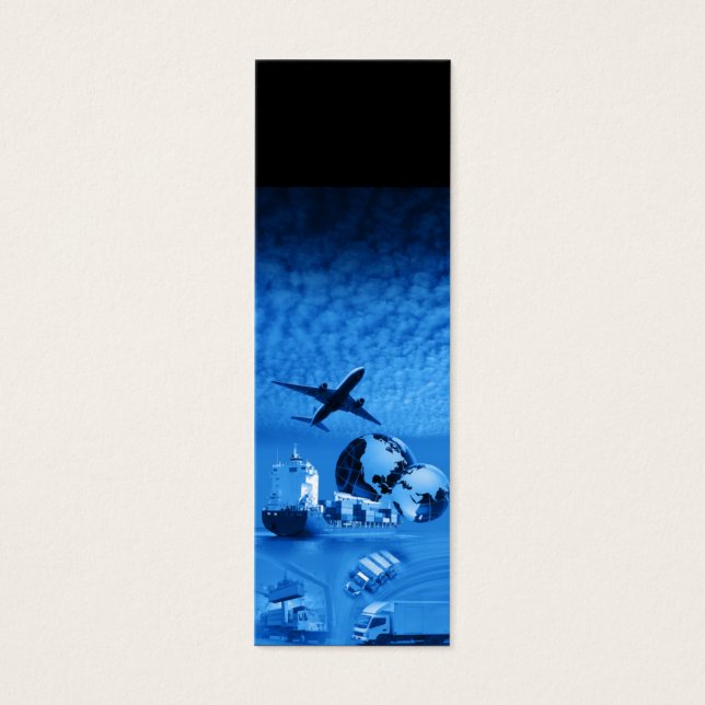 スキニー垂直貨物輸送テンプレートブルー (正面)