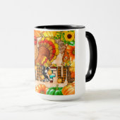 スキニー感謝タンブラー昇華 – Thanksgiving マグカップ (正面右)