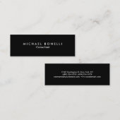 スキニー白黒ミニマリスト名刺 スキニー名刺 (正面/裏面)