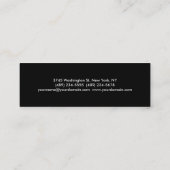 スキニー白黒ミニマリスト名刺 スキニー名刺 (裏面)