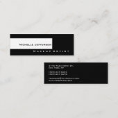 スキニー白黒メイクアップアーティスト名刺 スキニー名刺 (正面/裏面)