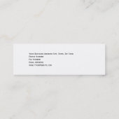 スキニー白黒レッド写真ビジネスカード スキニー名刺 (裏面)