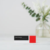 スキニー白黒レッド写真ビジネスカード スキニー名刺 (スタンド正面)