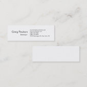 スキニー白黒魅力的な名刺 スキニー名刺 (正面/裏面)