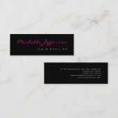 スキニー美容師スクリプトグレーピンクの名刺 スキニー名刺 (正面/裏面)