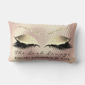 スキニー金ゴールドグリッターピンクメイクアップアイズラッシュスタジオ ランバークッション (裏面)