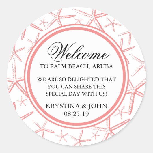 スキニー・フィンガー・スタッ結婚フィッシュの歓迎 ラウンドシール (正面)