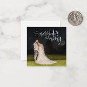 スキニー |フォトホッ結婚したトホリデーメリーカード(1st) ノートカード (正面/裏面インサイチュ)