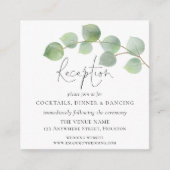 スキニー |ユーカリシンプルプタスウェディングレセプション詳細 エンクロージャーカード (正面)