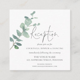 スキニー |ユーカリ結婚式のレセプション詳細 エンクロージャーカード