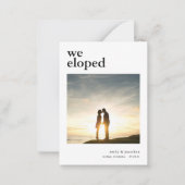 スキニー | 私たちシンプルが駆け落ちた発表写真 ノートカード (正面)
