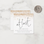 スキニー |金ゴールドグリッター紙吹雪の最後の婚約 ノートカード (正面/裏面インサイチュ)