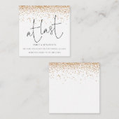 スキニー |金ゴールドグリッター紙吹雪の最後の婚約 ノートカード (正面/裏面)