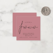 スキニー | Decided on Forever DustyバラSave The Date ノートカード (正面/裏面インサイチュ)