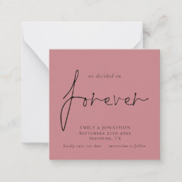 スキニー | Decided on Forever DustyバラSave The Date ノートカード