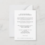 スキニー | We Elopedアナウンスフォト招待状 ノートカード (裏面)