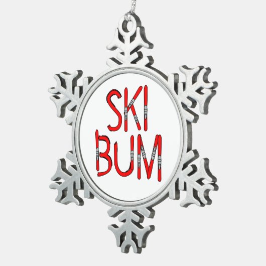 スキバムスキー スノーフレークピューターオーナメント (右)