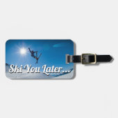 スキパーソナライズされたーおもしろい |旅行 ラゲッジタグ (正面横)