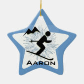 スキパーソナライズされたーオーナメント セラミックオーナメント (正面)