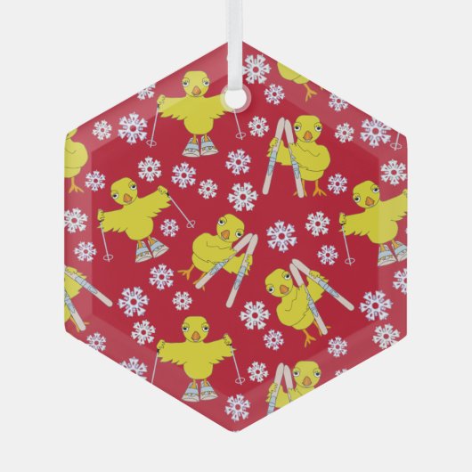 スキヒックパターン ガラスオーナメント (正面)