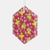 スキヒックパターン ガラスオーナメント (正面左)