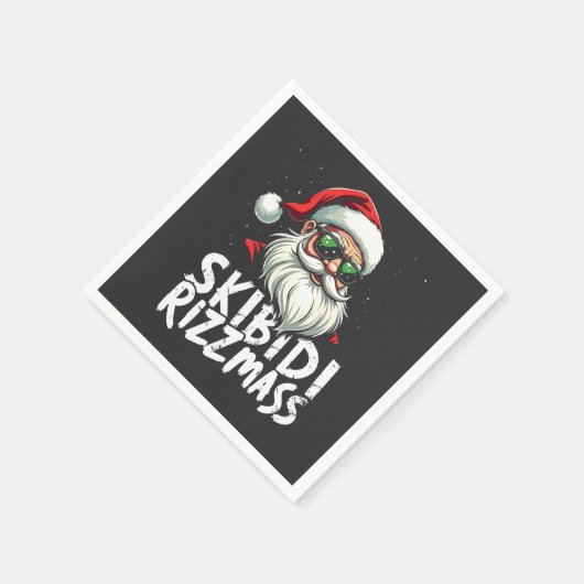 スキビディおもしろいリッツマス元アルファスラングのクリスマス スタンダードカクテルナプキン (角)