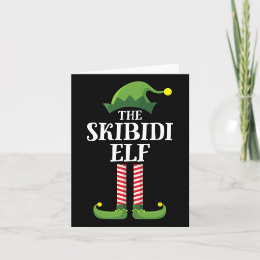 スキビディエルフシャツお揃い家族グループ面白いクリスマス カード (正面)
